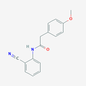 molecular formula C16H14N2O2 B375355 N-(2-cyanophenyl)-2-(4-methoxyphenyl)acetamide 