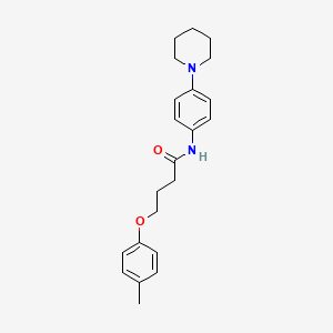 molecular formula C22H28N2O2 B3753604 4-(4-methylphenoxy)-N-[4-(piperidin-1-yl)phenyl]butanamide 