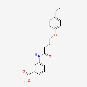 3-{[4-(4-ethylphenoxy)butanoyl]amino}benzoic acid