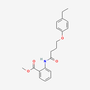 molecular formula C20H23NO4 B3753667 Methyl 2-[4-(4-ethylphenoxy)butanoylamino]benzoate 