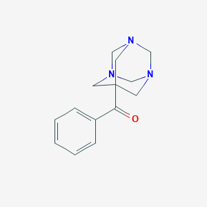 molecular formula C14H17N3O B375367 1,3,5-Triazaadamantane, 7-benzoyl- CAS No. 149034-77-5