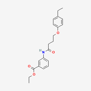 ETHYL 3-[4-(4-ETHYLPHENOXY)BUTANAMIDO]BENZOATE