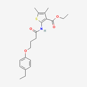 ETHYL 2-[4-(4-ETHYLPHENOXY)BUTANAMIDO]-4,5-DIMETHYLTHIOPHENE-3-CARBOXYLATE