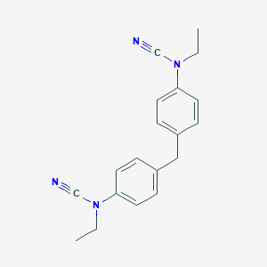 molecular formula C19H20N4 B375370 4-{4-[Cyano(ethyl)amino]benzyl}phenyl(ethyl)cyanamide 