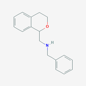 molecular formula C17H19NO B375374 N-benzyl-N-(3,4-dihydro-1H-isochromen-1-ylmethyl)amine 