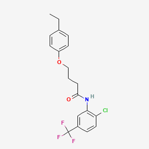 molecular formula C19H19ClF3NO2 B3753741 N-[2-chloro-5-(trifluoromethyl)phenyl]-4-(4-ethylphenoxy)butanamide 