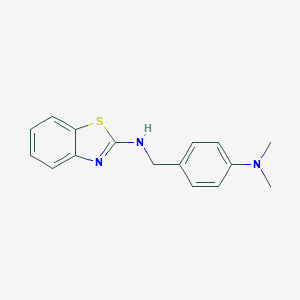 molecular formula C16H17N3S B375375 Benzothiazol-2-yl-(4-dimethylamino-benzyl)-amine 
