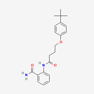 molecular formula C21H26N2O3 B3753759 2-{[4-(4-tert-butylphenoxy)butanoyl]amino}benzamide 