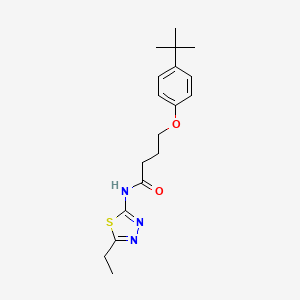 4-(4-tert-butylphenoxy)-N-(5-ethyl-1,3,4-thiadiazol-2-yl)butanamide