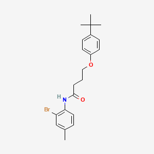 N-(2-bromo-4-methylphenyl)-4-(4-tert-butylphenoxy)butanamide