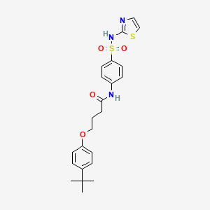 4-(4-tert-butylphenoxy)-N-{4-[(1,3-thiazol-2-ylamino)sulfonyl]phenyl}butanamide