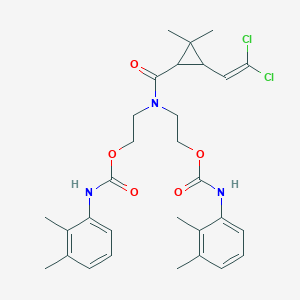 molecular formula C30H37Cl2N3O5 B375382 2-[{[3-(2,2-Dichlorovinyl)-2,2-dimethylcyclopropyl]carbonyl}(2-{[(2,3-dimethylanilino)carbonyl]oxy}ethyl)amino]ethyl 2,3-dimethylphenylcarbamate 