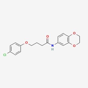 4-(4-chlorophenoxy)-N-(2,3-dihydro-1,4-benzodioxin-6-yl)butanamide