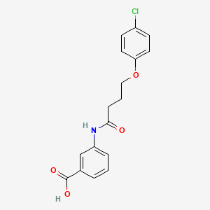 3-{[4-(4-chlorophenoxy)butanoyl]amino}benzoic acid