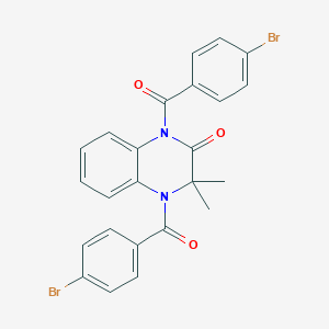 molecular formula C24H18Br2N2O3 B375387 1,4-bis(4-bromobenzoyl)-3,3-dimethyl-3,4-dihydro-2(1H)-quinoxalinone 