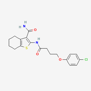 2-{[4-(4-chlorophenoxy)butanoyl]amino}-4,5,6,7-tetrahydro-1-benzothiophene-3-carboxamide