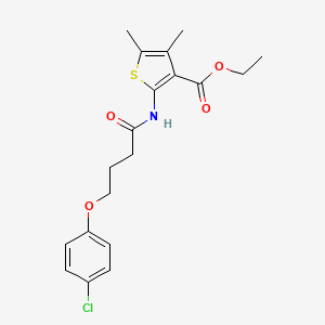 ethyl 2-{[4-(4-chlorophenoxy)butanoyl]amino}-4,5-dimethyl-3-thiophenecarboxylate