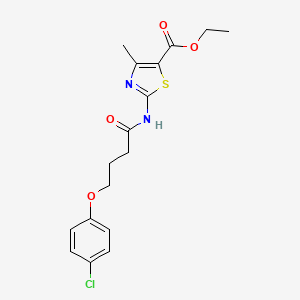 ETHYL 2-[4-(4-CHLOROPHENOXY)BUTANAMIDO]-4-METHYL-1,3-THIAZOLE-5-CARBOXYLATE