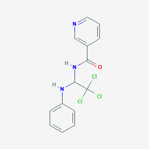 N-(1-anilino-2,2,2-trichloroethyl)nicotinamide