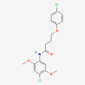 molecular formula C18H19Cl2NO4 B3753941 N-(4-chloro-2,5-dimethoxyphenyl)-4-(4-chlorophenoxy)butanamide 