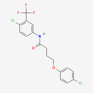 4-(4-chlorophenoxy)-N-[4-chloro-3-(trifluoromethyl)phenyl]butanamide