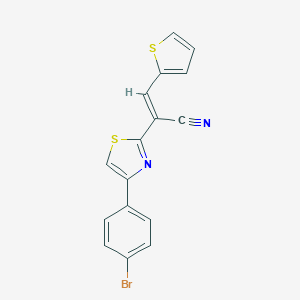 molecular formula C16H9BrN2S2 B375397 2-[4-(4-Bromophenyl)-1,3-thiazol-2-yl]-3-(2-thienyl)acrylonitrile CAS No. 277756-71-5