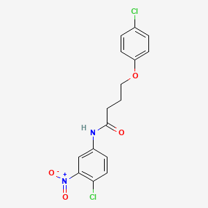 molecular formula C16H14Cl2N2O4 B3753971 N-(4-chloro-3-nitrophenyl)-4-(4-chlorophenoxy)butanamide 