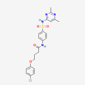 4-(4-chlorophenoxy)-N-{4-[(2,6-dimethylpyrimidin-4-yl)sulfamoyl]phenyl}butanamide