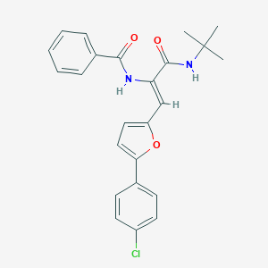 molecular formula C24H23ClN2O3 B375399 N-{1-[(tert-butylamino)carbonyl]-2-[5-(4-chlorophenyl)-2-furyl]vinyl}benzamide 