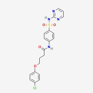 4-(4-chlorophenoxy)-N-[4-(pyrimidin-2-ylsulfamoyl)phenyl]butanamide