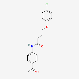 N-(4-acetylphenyl)-4-(4-chlorophenoxy)butanamide