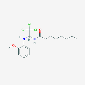 molecular formula C17H25Cl3N2O2 B375407 N-[2,2,2-trichloro-1-(2-methoxyanilino)ethyl]octanamide 