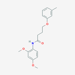 molecular formula C19H23NO4 B3754072 N-(2,4-dimethoxyphenyl)-4-(3-methylphenoxy)butanamide 