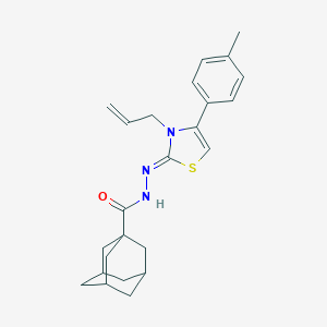 molecular formula C24H29N3OS B375409 N-(3-allyl-4-(4-methylphenyl)-1,3-thiazol-2(3H)-ylidene)-1-adamantanecarbohydrazonic acid 