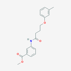 molecular formula C19H21NO4 B3754115 methyl 3-{[4-(3-methylphenoxy)butanoyl]amino}benzoate 