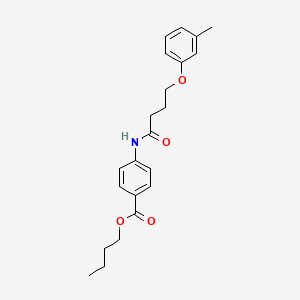 BUTYL 4-[4-(3-METHYLPHENOXY)BUTANAMIDO]BENZOATE