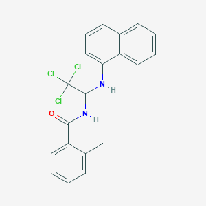 2-METHYL-N-{2,2,2-TRICHLORO-1-[(NAPHTHALEN-1-YL)AMINO]ETHYL}BENZAMIDE