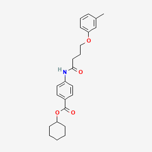 cyclohexyl 4-{[4-(3-methylphenoxy)butanoyl]amino}benzoate