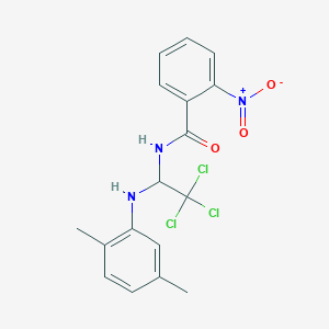 2-nitro-N-[2,2,2-trichloro-1-(2,5-dimethylanilino)ethyl]benzamide