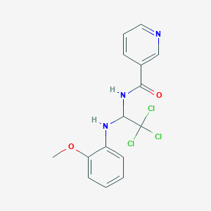 N-{2,2,2-TRICHLORO-1-[(2-METHOXYPHENYL)AMINO]ETHYL}PYRIDINE-3-CARBOXAMIDE