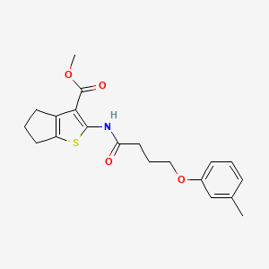 METHYL 2-[4-(3-METHYLPHENOXY)BUTANAMIDO]-4H,5H,6H-CYCLOPENTA[B]THIOPHENE-3-CARBOXYLATE