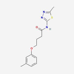 4-(3-methylphenoxy)-N-[(2Z)-5-methyl-1,3,4-thiadiazol-2(3H)-ylidene]butanamide