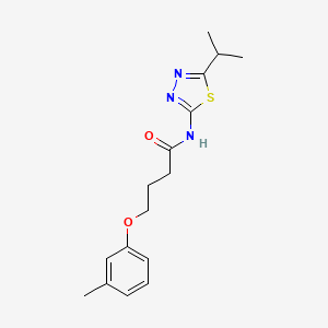 4-(3-methylphenoxy)-N-[5-(propan-2-yl)-1,3,4-thiadiazol-2-yl]butanamide