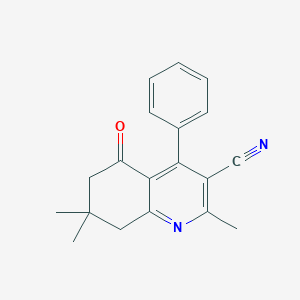 molecular formula C19H18N2O B3754201 2,7,7-trimethyl-5-oxo-4-phenyl-5,6,7,8-tetrahydro-3-quinolinecarbonitrile 