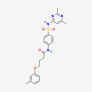 N-{4-[(2,6-dimethylpyrimidin-4-yl)sulfamoyl]phenyl}-4-(3-methylphenoxy)butanamide