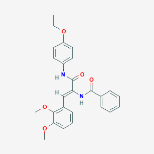 molecular formula C26H26N2O5 B375429 N-{2-(2,3-dimethoxyphenyl)-1-[(4-ethoxyanilino)carbonyl]vinyl}benzamide 