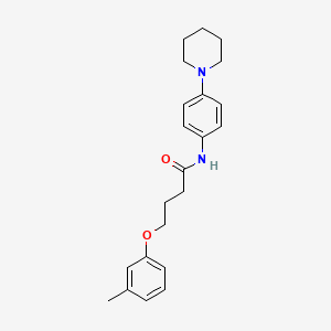 molecular formula C22H28N2O2 B3754291 4-(3-methylphenoxy)-N-[4-(piperidin-1-yl)phenyl]butanamide 