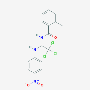 2-methyl-N-[2,2,2-trichloro-1-(4-nitroanilino)ethyl]benzamide