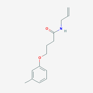 molecular formula C14H19NO2 B3754311 4-(3-methylphenoxy)-N-prop-2-enylbutanamide 