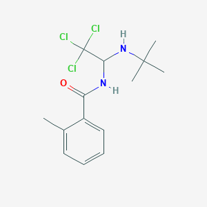 molecular formula C14H19Cl3N2O B375432 N-[1-(tert-Butylamino)-2,2,2-trichloroethyl]-2-methylbenzamide 